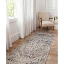 Loloi II Hathaway Collection HTH-05 Steel/Ivory 2'-0" x 5'-0" Accent Rug - 5 x 2 rectangular - Ver 7