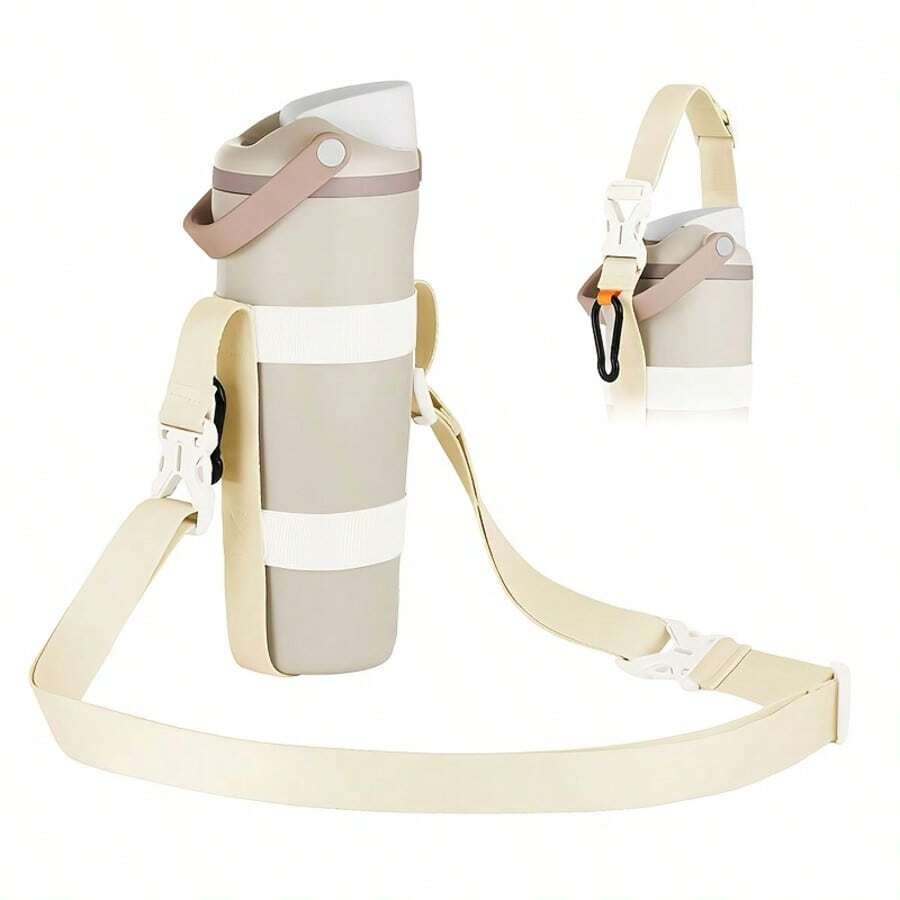 Outdoor Sports Portable Insulated Cup Holder, Customizable Handheld Water Bottle Sleeve With Adjustable Strap (Water Bottle Not Included) - Orange - View 1