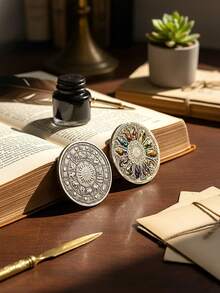 Bộ sưu tập 12 đồng xu may mắn theo cung hoàng đạo, bùa hộ mệnh may mắn bằng sắt, đồng xu kỷ niệm cung hoàng đạo, quà tặng sinh nhật, đồ chơi sưu tầm. - A - Xem 4