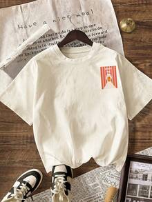 VAD Damens sommartoppar, Damens semesterkläder, Dam-T-shirts, Sommarkläder, Damens sommarkläder, Damens strandkläder, Damens casualblusar, Plus size-T-shirt - Damens kortärmade casual-T-shirt med rund hals, Vit - Vitt - Visa 3