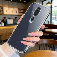【人気のあるもの】Arrows Alpha F-53e ケース クリア スマホケース 透明 薄型 ソフト TPU 耐衝撃 メッキ加工 ストラップホール付き 軽量 - シルバー - チェックする 3