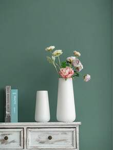 This Tall, Matte Black Plastic Vase Is Perfect For Flower Arranging And Displaying Reeds. It's A Classic Country-Style Decorative Vase Suitable For Home Decor And Table Setting. - Multicolor - View 8