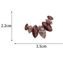 1枚新款防曝光胸针，高端女士奢华小众设计水钻花朵胸针配饰 - 彩色 - 查看 8