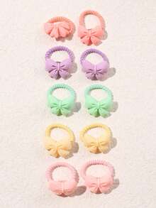 10 piezas Lazos de pelo con moño lindos para niños - Multicolor - Ver 6