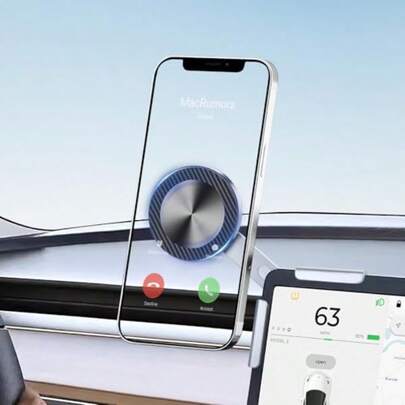 Mobile Phone Holder For Tesla Strong Magnet Stable And Anti Shake Magnetic Car Mount Tesla Touchscreen Car Phone Holder Mount Magnetic Phone Holder For Car For IPhone 16/15/14/13/12