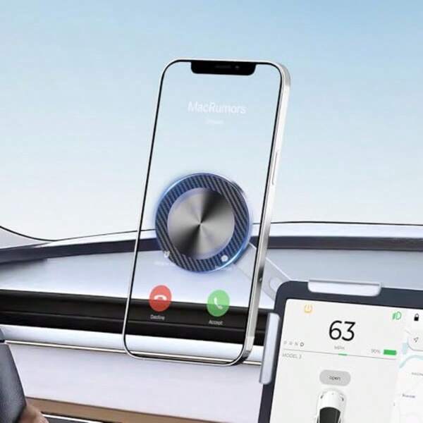 Mobile Phone Holder For Tesla Strong Magnet Stable And Anti Shake Magnetic Car Mount Tesla Touchscreen Car Phone Holder Mount Magnetic Phone Holder For Car For IPhone 16/15/14/13/12