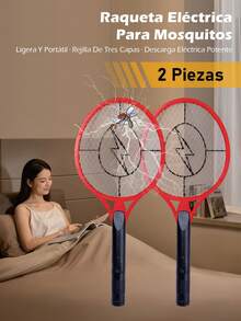 Bug Zapper Racket - Large Electric Fly Swatter And Mosquito Killer For Indoor And Outdoor Insect Control - Battery Operated Tennis Racquet - Portable Mosquito Killer - US A Type Plug(110-127V) - View 18