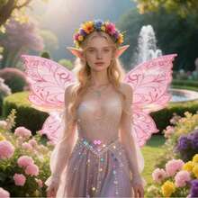 1pc Foldable Butterfly Wings Cool Abstract Fairy Wings Costume For Women Kids Festival Party Cospla - Multicolor - View 11