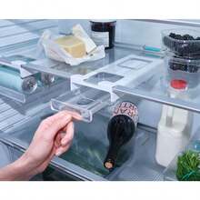 Joseph Joseph FridgeStore - Botella de almacenamiento plegable debajo del estante y soporte para vino ahorra espacio se adapta a estantes de 13 a 18 pulgadas de profundidad - Blanco - Ver 6