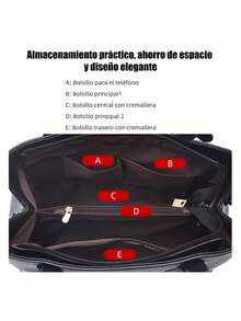 Bolso Para Impermeable Elegante Negra Dama Viaje Para Laptop - Negro - Ver 9