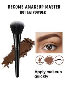 22PCS Makeup Tools Set Including:18PCS Makeup Brush Set+4PCS Makeup Sponges - Black - View 6