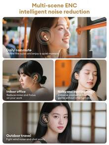 Lenovo LE221 Minimalist Wireless Earphones With Passive Noise Cancellation, HIFI Sound Quality, High-Definition Calls, Noise Cancellation With Microphone, Low Latency, Long Battery Life, Suitable For Gaming, Music, Sports, Compatible With Smartphones And Computers - View 8