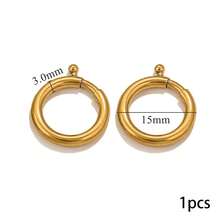 1/2 piezas Anillo de resorte redondo de acero inoxidable 304, hebilla de anillo con resorte chapada en oro con pasador de bola para hacer collares, pulseras y joyería DIY, hipoalergénico y resistente a la decoloración - Hebilla 1 - Ver 51