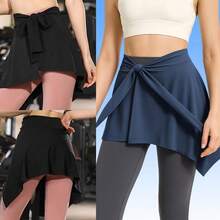 Váy yoga thể dục điều chỉnh được, quần short chạy bộ chống cọ xát, váy yoga ba lê nhanh khô chống hở hang - Nhiều màu - Xem 5