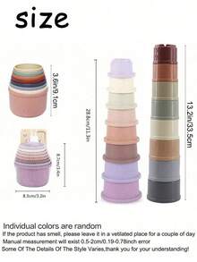 Pet Stacking Cups Toy, Rabbit Boredom Relief Puzzle Training Supplies, Hamster Small Animal Interactive Nesting Stacking Cups - View 2