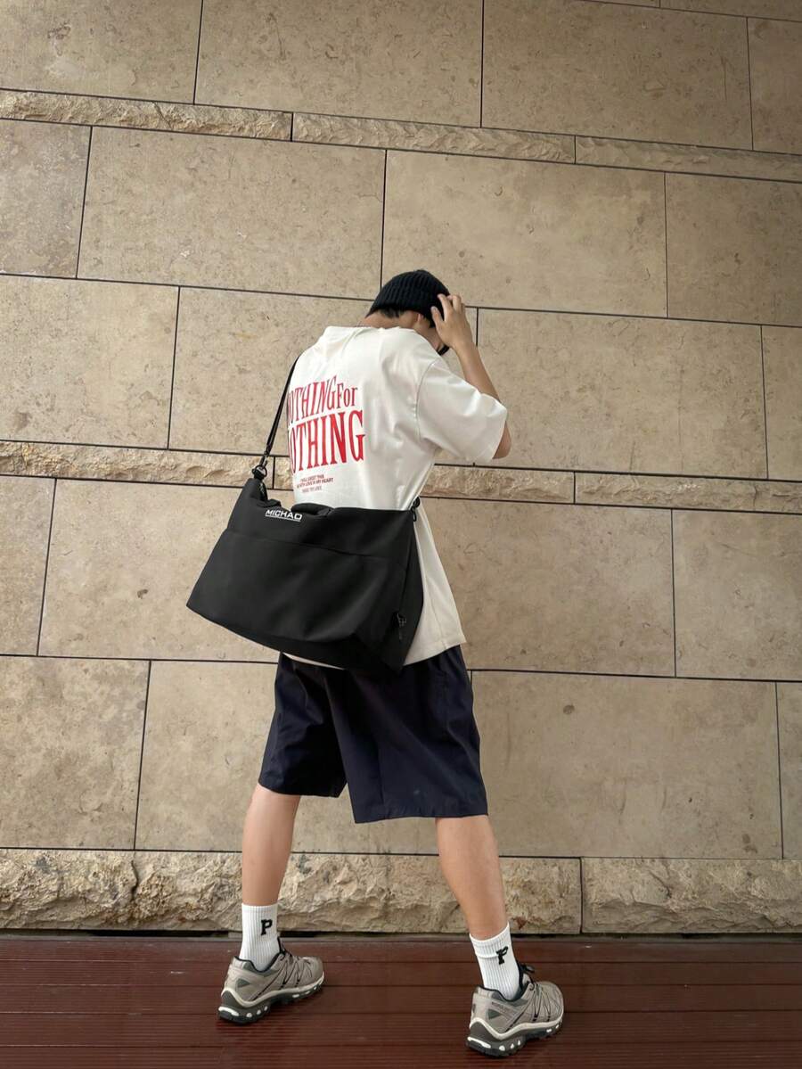 Túi xách thời trang dung tích lớn - Túi đeo chéo màu hồng và xám thời trang, túi du lịch thể thao bền chắc dành cho cặp đôi. - Nhiều màu - Xem 1