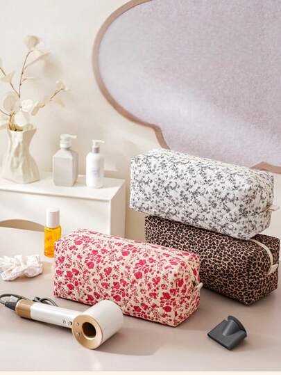حقيبة تخزين مجفف الشعر ذات نمط زهري، حقيبة تخزين متعددة الوظائف لمجفف الشعر والمكواة، حقيبة تخزين لإكسسوارات مجفف الشعر، حقيبة سفر محمولة، حقيبة تخزين أحمر الشفاه وفرش المكياج ومنتجات العناية بالبشرة، حقيبة تخزين مستحضرات التجميل، حقيبة تخزين محمولة، هدية عيد الحب، تخزين الحمام، تخزين منتجات العناية بالبشرة، مناسبة للاستخدام المنزلي والسفر، ضروريات التخزين للسفر، مناسبة كهدية للأصدقاء
