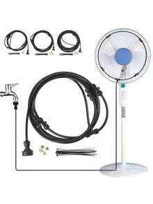 Outdoor Misting Fan Kit For A Cool Patio Breeze,Water Mister Spray Brass With Mist Nozzles For Cooling Outdoor Fan, Greenhouse, Garden, Patio - Misting Cooling System - View 2