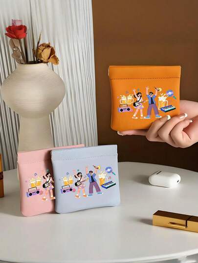 1 Túi đựng mỹ phẩm di động, có thể dùng làm túi trang điểm, ví, túi đựng đồ, túi xách tay. Có thể đựng tai nghe, dây cáp dữ liệu, tiền xu. Được làm từ chất liệu da chống thấm nước. Có tính năng tự động đóng ở phía trên và tự động niêm phong ở miệng túi. Đây là món quà tuyệt vời dành cho bạn bè hoặc thầy cô. Một món quà Ngày của Mẹ tuyệt vời dành cho mẹ. Quà tặng Lễ Phục Sinh. Quà tặng World Cup 2026.