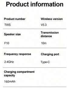 新款TWS蓝牙耳机 无线蓝牙耳机 降噪耳塞 带麦克风 智能触控耳机 适用于智能手机耳机 - 查看 7