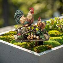 1pc 2D Flat Christmas Rooster Outdoor Yard Decor Stake, Suitable For Holidays, Gifts, Parties, Garden & Patio Decoration, No Battery Required - C - View 6
