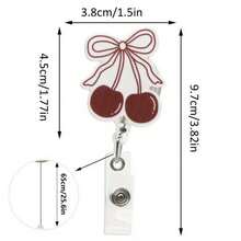 1pc Cute Acrylic Badge Reel Holder - Retractable ID Clip For Nurses, ABS Material Badge Holder With Swivel Alligator Clip,School Supplies,Back To School - Cute - View 15