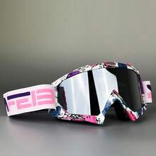 TUOGTCI Gafas de motocicleta todoterreno con lentes de policarbonato para uso unisex, protección ocular para deportes al aire libre, a prueba de viento y polvo. Para uso decorativo ordinario - Marcos de policarbonato, sin graduación óptica - Multicolor - Ver 16