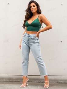 Sandalias de tacón de copa con punta cuadrada, estilo minimalista, versátiles - Blanco - Ver 7