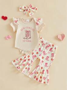 Young Girls T-Shirt Co-Ords - 卡其色 - 查看 4