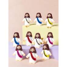 5PCS Little Jesus Figures, Mini Jesus Figurines In Bulk, Multicolor Tiny Jesus Figures, Miniature Figurines To Hide And Seek Religious Gifts For Easter Egg Stuffers - View 3