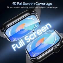 BOLLYMORE Folie de protecție a ecranului TPU pentru Apple Watch Series 10-42/46mm, folie de protecție anti-zgârieturi cu acoperire completă, aplicabilă pentru Apple Watch Series 11-42/46mm, Series 4/5/6/SE -40mm/44mm și Ultra Series 49mm 45mm 40mm 42mm accesorii pentru ceas inteligent, protecție a ecranului de înaltă definiție, anti-zgârieturi și anti-uzură - 2 bucăți - Vizualizare 3