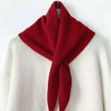 1pc Pure Wool Triangular Scarf, Versatile Use, Excellent Warmth, Suitable For Winter Wear, Can Be Used As Headwear Or A Fashionable Multifunctional Gift - Multicolor - View 7