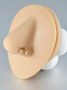 1 chiếc khuyên môi/khuyên sụn tai bằng titan nguyên khối hình lục giác đính đá CZ G23, khuyên tai đính đá opal hình hoa, cỡ 16G, ren trong, kiểu labret, khuyên tai hình mèo đính đá CZ, khuyên tai tragus. - Như thể hiện trong hình ảnh - Xem 10