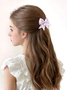 10个可爱珍珠蝴蝶结发夹，不伤发鸭嘴夹刘海发夹，温柔少女风发饰 - 彩色 - 查看 4