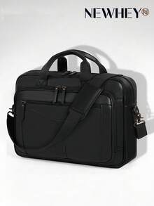 NEWHEY Men's Briefcase, 16 Inch Laptop Case, Waterproof And Resistant, PU Leather Large Briefcase For Work, Office Workers - Multicolor - View 9