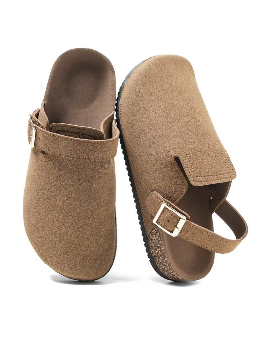 Casual Outdoor Beach Double Buckle Slip-On Comfortable Flat Sandals