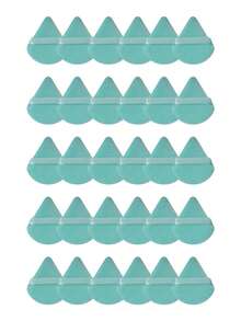 50/1pc Triangle Velvet Puff, Reusable Face Powder Puff, Soft Foundation Powder Puff For Face And Eye Makeup, Suitable For All Skin Types, Makeup, Decor, Vanity, Travel, Bedroom, Makeup Accessories, Powder Puff, Makeup Sponge, Cheap, Christmas Gift - Baby Blue - View 12