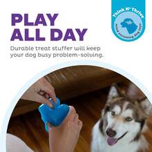 Outward Hound Gummiez Dog Toy & Treat Stuffer, 4.″ X 3″ Blue Raspberry-Scent Interactive Chew Dogs, Promote Healthy Teeth, Gums & Mental Enrichment, Reduce Boredom & Support Dental - 熊 - 查看 2