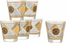 Baroni Home Set mit 6 Wassergläsern mit farbigem Aufdruck, bunte Gläser aus Glas MADE IN ITALY, spülmaschinenfest, 25 CL - Domus - Übersicht 7