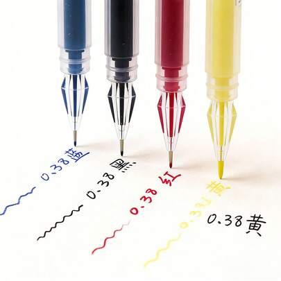Bộ 10 bút đa năng dung lượng cao, mực khô nhanh màu đen/xanh dương/đỏ, lý tưởng cho thi cử và văn phòng, đầu bút mảnh giúp viết trơn tru, phù hợp cho sử dụng trong văn phòng và trường học.