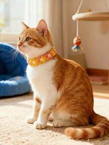 1 chiếc khăn quàng cổ/vòng cổ cho thú cưng thủ công, thiết kế hoa nhiều màu sắc dễ thương, có thể khắc số ID và thông tin liên hệ của thú cưng, vòng cổ điều chỉnh được, không gây nghẹt thở cho mèo và chó, món quà lý tưởng cho thú cưng. - Nhiều màu - Xem 6