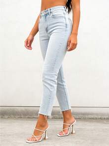 Sandalias de tacón de copa con punta cuadrada, estilo minimalista, versátiles - Blanco - Ver 4