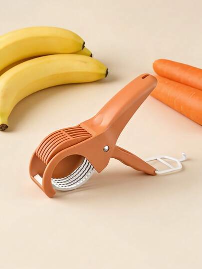 Portable Multi-Blade Fruit Slicer, Banana Slicer, Strawberry Slicer, Kitchen Vegetable Cutter Tool For Carrots, Essential Kitchen Gadget, Suitable For Home And Restaurant, Perfect Gift