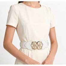 Women's Elastic Waist Metal Heart Design Dress, Autumn/Winter Fashion Stretchy Waistband, Suitable For Dance Skirt And Long Dress, Slimming - Multicolor - View 3