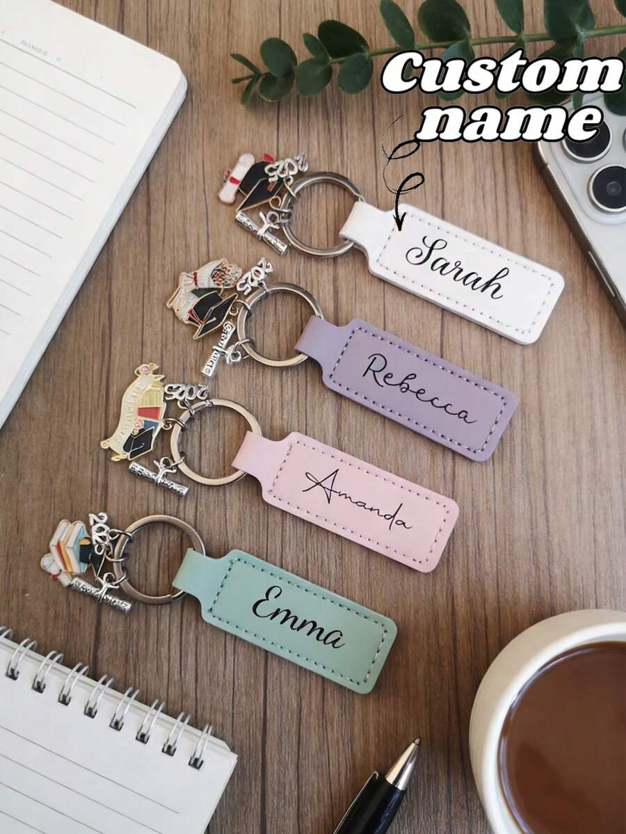 Personalized Name Graduation Keychain, Customized Keychain, 2026 Graduation Keychain Graduation Gift, Women's Graduation Gift, 2026 Keychain, Graduation Gift, Customized Keychain, Women's Elegant Gift, Teacher, Birthday, Christmas, Valentine's Day, Mother's Day - Multicolor - View 1