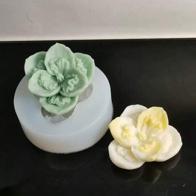 Camellia Flower Aroma Candle Silicone Mold DIY Air Vent, Gypsum Fragrance Stone Resin Crafts, Multi-Functional Home Decor Mold