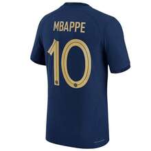 2022 World Cup France Home Jersey, #10 K Ylian Mbappé Fan Edition, Quick-Drying And Breathable Football Jersey - 藍色 - 查看 1