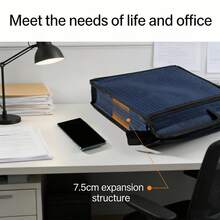 DELI Laptop Briefcase, 14-Inch Laptop Bag, Multi-Functional Casual Business Handbag, Can Hold A4 Documents/Laptop/Computer/Shoulder Bag/Inner Sleeve/Y74k Style Portable Model With Handle, Lightweight And Portable Minimalist Design, With A Large Capacity Laptop Compartment. - View 5