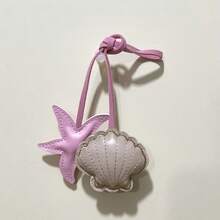 Móc khóa thêu hình sao biển và vỏ sò mùa hè mới, móc khóa da thủ công đẹp mắt, phụ kiện túi xách thời thượng dành cho nữ, món quà nhỏ xinh xắn. - Mặt dây chuyền vỏ sò nghệ thuật thời trang - Xem 6