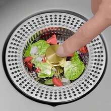 1 buah Saringan Wastafel Dapur, Penutup Saluran Pembuangan Tekan Universal untuk Wastafel, Filter Saluran Pembuangan Wastafel - Tipe A - View 4